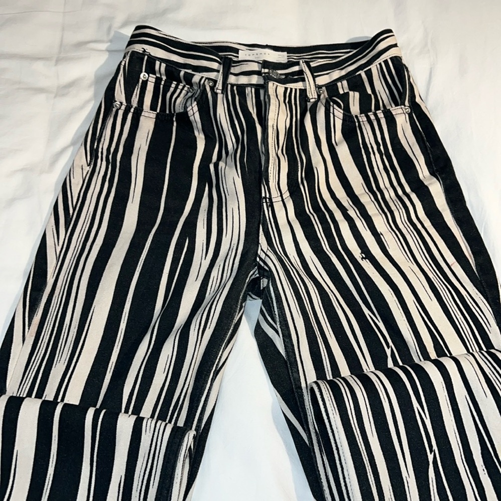 Topshop Zebra Straight Leg Pants